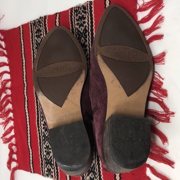 Franco Sarto A Paivley Purple Suede Booties 8M - Picture 8 of 8